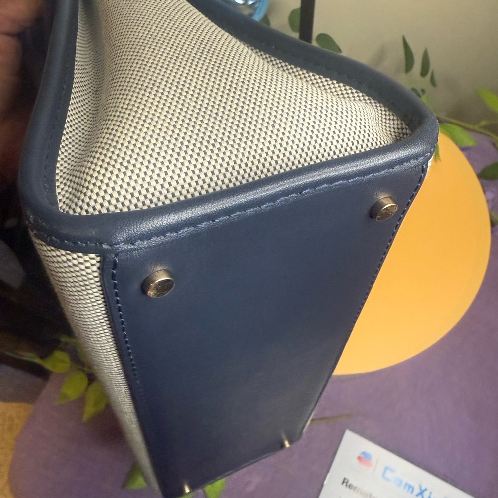 New Without Tags Kate Spade Navy and Cream Satchel - Picture 5 of 13